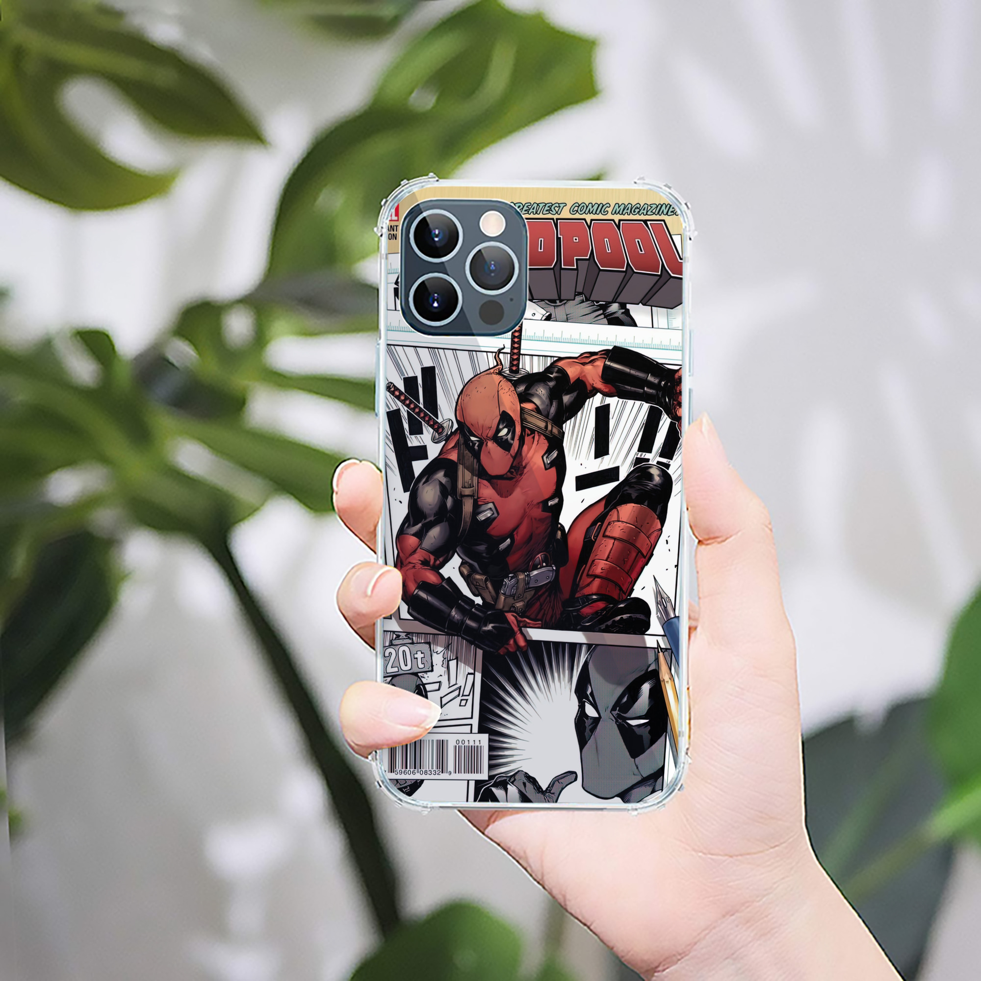 （画像用） Deadpool デッドプール 【iPhone 12シリーズ対応】透明スマホケース（クリアソフトケース）